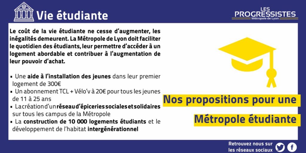 Le coût de la vie étudiante continue d’augmenter dans la Métropole : réagissons !